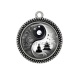 Pendentif Cabochon Argent - yin yang méditation