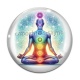 Cabochon Verre - méditation chakra