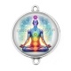 Connecteur Cabochon Argent - méditation chakra