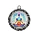 Pendentif Cabochon Argent - méditation chakra