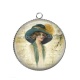Pendentif Cabochon Argent - femme 