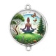 Connecteur Cabochon Argent - méditation yoga