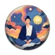 Cabochon Résine - méditation yoga