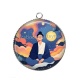 Pendentif Cabochon Argent - méditation yoga