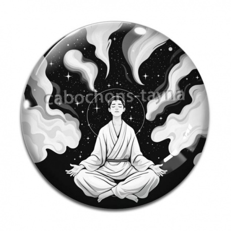 Cabochon Verre - méditation yoga