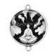 Connecteur Cabochon Argent - méditation yoga