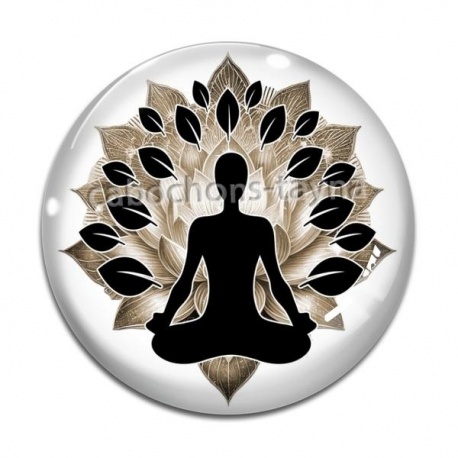 Cabochon Verre - méditation 