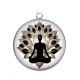 Pendentif Cabochon Argent - méditation 