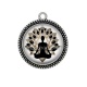 Pendentif Cabochon Argent - méditation 