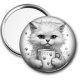 Miroir de poche - chat tasse