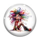 Cabochon Verre - femme humoristique