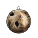 Pendentif Cabochon Argent - chat