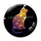 Cabochon Verre - chat