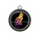 Pendentif Cabochon Argent - chat