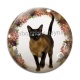 Cabochon Verre - chat