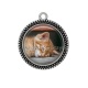 Pendentif Cabochon Argent - chatonb
