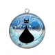 Pendentif Cabochon Argent - chat