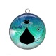 Pendentif Cabochon Argent - chat