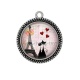 Pendentif Cabochon Argent - chat