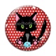 Cabochon Verre - chat noir