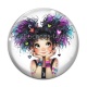 Cabochon Verre - femme humoristique