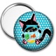 Miroir de poche - chat noir
