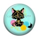Cabochon Résine - chat noir