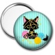 Miroir de poche - chat noir
