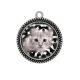 Pendentif Cabochon Argent - chat