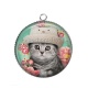 Pendentif Cabochon Argent - chaton