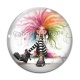 Cabochon Verre - femme humoristique