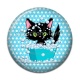 Cabochon Résine - chat noir
