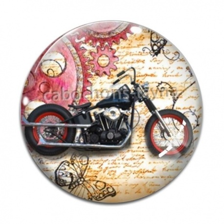 Cabochon Verre - moto