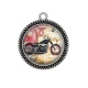 Pendentif Cabochon Argent - moto