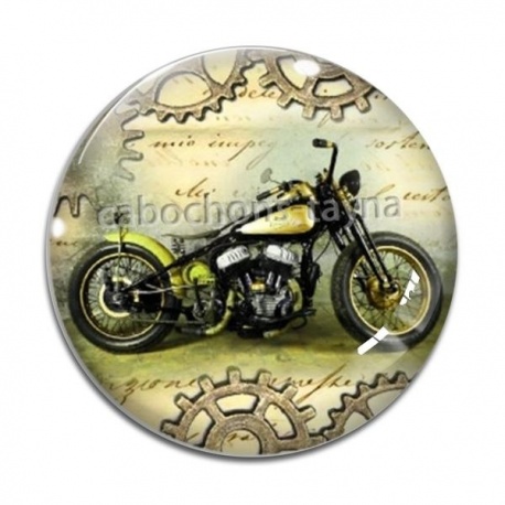 Cabochon Verre - moto
