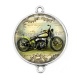 Connecteur Cabochon Argent - moto