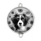 Connecteur Cabochon Argent - chien