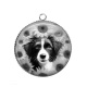 Pendentif Cabochon Argent - chien