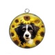 Pendentif Cabochon Argent - chien