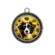 Pendentif Cabochon Argent - chien