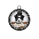 Pendentif Cabochon Argent - chien