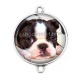 Connecteur Cabochon Argent - chien