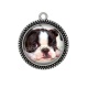 Pendentif Cabochon Argent - chien