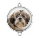 Connecteur Cabochon Argent - chien
