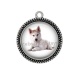 Pendentif Cabochon Argent - chien