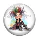Cabochon Verre - femme humoristique