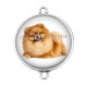 Connecteur Cabochon Argent - chien
