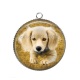 Pendentif Cabochon Argent - chien