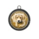 Pendentif Cabochon Argent - chien