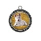 Pendentif Cabochon Argent - chien